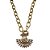 COLAR CHOCKER CORRENTE ELOS COM PINGENTE COM PEROLA E ZIRCONIAS - Imagem 2