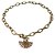 COLAR CHOCKER CORRENTE ELOS COM PINGENTE COM PEROLA E ZIRCONIAS - Imagem 1