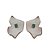 BRINCO FLOR ESMALTADA BRANCA COM ZIRCONIA VERDE - Imagem 1