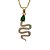 COLAR PINGENTE COBRA COM ZIRCONIAS - Imagem 2