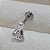 BRINCO PIERCING DE FURO NOSSA SENHORA APARECIDA EM PRATA 925 - Imagem 1