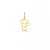 Pingente De Ouro 18k Menino Com Boné De 12mm - Imagem 1