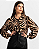 CAMISA ALTURA CINTURA MANGAS LONGAS ESTAMPADA TONS ANIMAL PRINT - Imagem 1