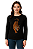 BLUSA MALHA VISCOSE MANGAS LONGAS BORDADO ONÇA NA FRENTE COR PRETO - Imagem 1