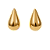 BRINCO BIG GOTA OU VIRGULA BOJUDA BANHO OURO - Imagem 1