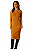 VESTIDO MIDI CANELADO CAVADO FORRADO COR MARROM - Imagem 1