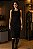 VESTIDO MIDI CANELADO CAVADO FORRADO COR PRETO - Imagem 2