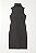 VESTIDO MALHA QUADRICULADA GOLA ALTA E CAVADO COR PRETO - Imagem 1