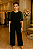 CONJUNTO MALHA BLUSA E CALÇA DUO CORES PRETO E VERDE - Imagem 2