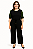 CONJUNTO MALHA BLUSA E CALÇA DUO CORES PRETO E VERDE - Imagem 1