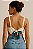 CROPPED COM BOJO E AM ARRAÇÃO NA FRENTE ESTAMPADO AZUL E BEGE - Imagem 2