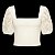 CROPPED MANGAS BUFANTES BORDADAS E DECOTE QUADRADO OFF WHITE - Imagem 2