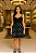 VESTIDO VISCOLAYCRA PRETO COM DETALHES EM BRANCO - Imagem 2