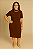 VESTIDO MIDI CANELADO MANGAS CURTAS MEDIAS E FENDAS LATERAIS - Imagem 1