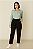 CALÇA JEANS WIDE LEG CARGO PRETA - Imagem 1