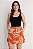 SHORT SAIA ESTAMPADA TERRA COTA DETALHES FOLHAS BEGE - Imagem 1