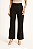 CALÇA PANTALONA PESPONTADA NUDE COS LARGO ZIPER LATERAL COR PRETA - Imagem 2