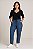 CALÇA FORRADA BOLSOS PESPONTADOS CREPE DE JEANS - Imagem 1