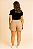 SHORT ALFAIATARIA COM BOLSOS E BOTAO FORRADO COR BEGE - Imagem 2