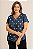 BLUSA COM MANGA CURTA BORDADO FLOCOS NEVE  CALÇA FORRADA BOLSOS PESPONTADOS CREPE DE JEANS - Imagem 1