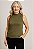 BLUSA CAVADA GOLA ALT LANZINHA VERDE MUSGO - Imagem 1
