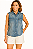 CAMISA CAVADA BOTOES BOLSOS COM LAPELAS LISTRA BRANCA LATERAL JEANS LIOCEL - Imagem 1