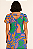 VESTIDO CURTO MEDIO COM MANGAS CURTAS DECOTE V FRENTE E COSTAS ESTAMPADO TROPICAL COQUEIRO E ONÇA COLORIDO - Imagem 2