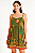 VESTIDO CURTO ALÇINHA AJUSTAVEL ELASTICO NAS COSTAS VERDE ESTAMPA FARM - Imagem 1