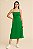 VESTIDO MIDI ALÇA FINA FLOR GRANCA NA FRENTE VERDE - Imagem 1