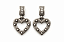 BRINCO CORAÇÃO PONTILHADO COM BASE CRAVEJADA INSPIRAÇÃO BANHO OURO BRANCO - Imagem 1