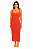 VESTIDO TRICO LONGO TRABALHADO FORRADO DE ALÇA LARGA VERMELHO - Imagem 1