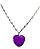 COLAR CORAÇÃO PEDRA FUSION LILAS COM ZIRCONIAS NA CORRENTE - Imagem 1