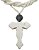 COLAR CHOCKER VARIAS VOLTAS E PINGENTE DE CRUCIFIXO BAQUELITE - Imagem 2