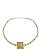 COLAR CHOCKER EM BANHO DE OURO COM PEDRA FUSION AMARELA - Imagem 1