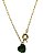COLAR CHOCKER COM PINGENTE CORAÇÃO CRSITAL VERDE - Imagem 1
