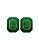 BRINCO BOTAO QUADRADO ESMALTADO VERDE - Imagem 1