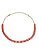 COLAR CHOCKER CORRENTE COM FOLHINHAS VERMELHAS - Imagem 1