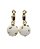 BRINCO MEIA ARGOLA BOLA ESMALTADA OFFWHITE - Imagem 1