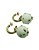 BRINCO MEIA ARGOLA BOLA ESMALTADA OFFWHITE - Imagem 2