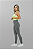 Calça Legging PELUCIADA Cós Alto Cinza Mescla - Imagem 3
