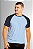 Camiseta Raglan argentina Azul claro com Manga Marinho 100% Poliéster (Edição Limitada) - Imagem 1