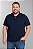 Camiseta Polo Plus Size Masculina Marinho - Imagem 1