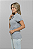 Camiseta Polo Feminina Cinza Mescla - Imagem 1