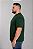Camiseta Masculina Plus Size Verde Militar 100% Poliéster - Imagem 3