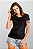 Baby Look Preta 100% Poliéster - Imagem 3