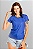 Baby Look Azul Royal 100% Poliéster - Imagem 1