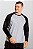 Blusa Raglan Manga Longa Mescla Com Manga Preta 100% Poliéster - Imagem 1
