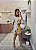 Vestido abacaxi manga longa com crochê lateral - Imagem 2