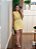 Vestido amarelo curto linho Catarina - Imagem 8