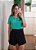 Blusa verde decote gota torcido - Imagem 6